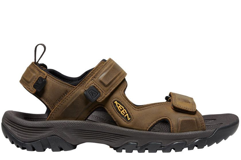 KEEN Men's Targhee III Open Toe Leather Sport Sandal | Bison Mulch