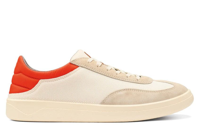 OluKai Men’s Pūnini Sneaker | Off White Molten Orange