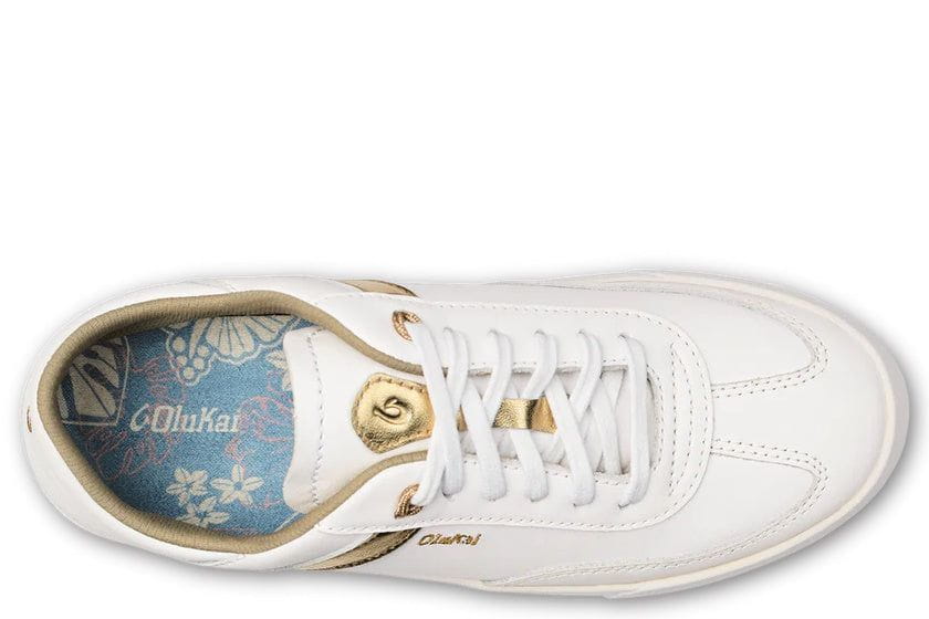 OluKai Women's Hā‘upu Leather Sneaker | White