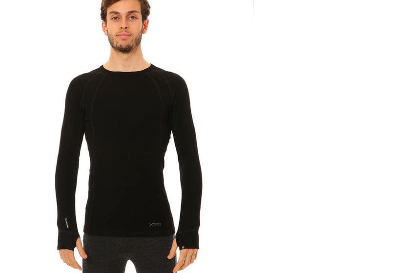XTM Men's Merino 230 Wool Long Sleeve Thermal Top | Black