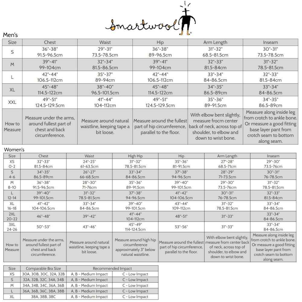 Page Smartwool Clothing Size Chart