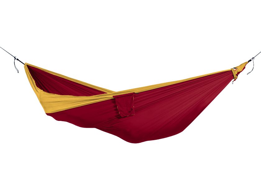 Ticket to the Moon King Travel Hammock | Burgundy Dark Yellow