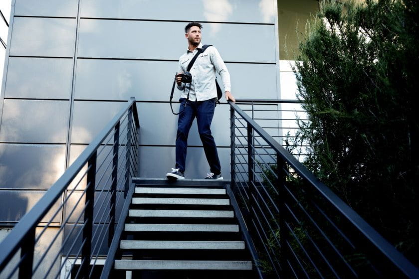 KÜHL Men's Resistor Lite Chino Pants Pirate Blue Lifestyle