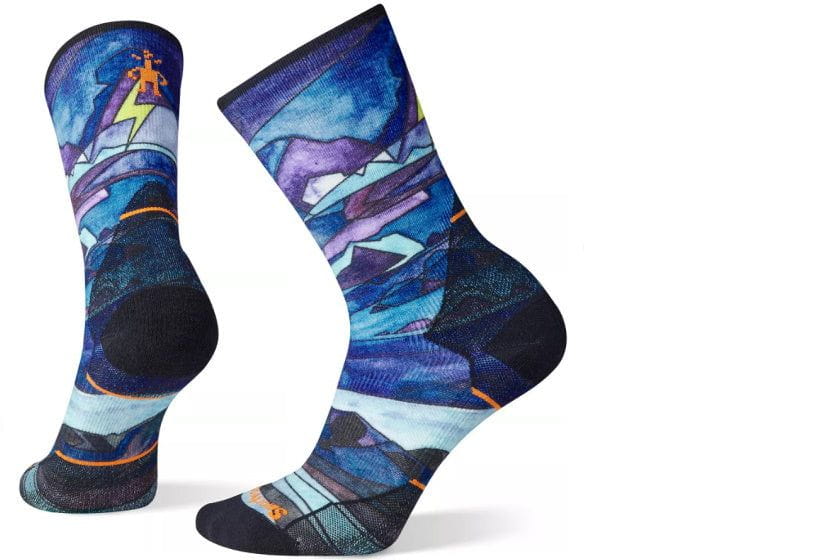 Smartwool Women’s Athlete Edition Run Print Crew Socks Socks Athlete Run Print