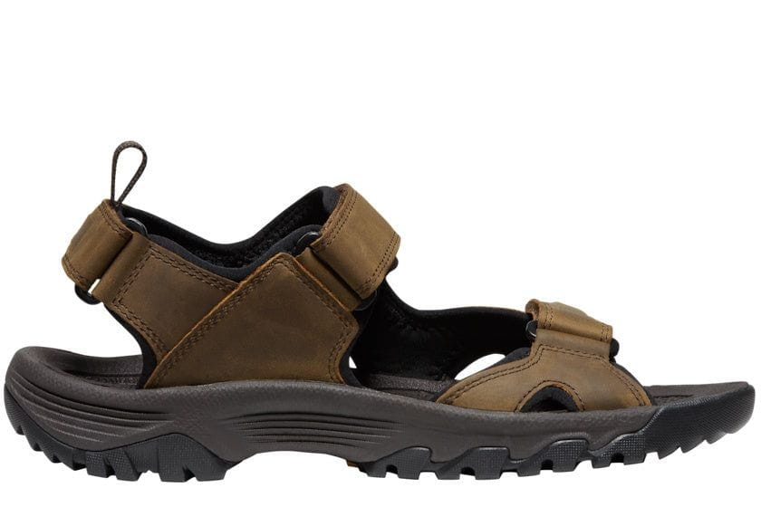 KEEN Men's Targhee III Open Toe Leather Sport Sandal | Bison Mulch