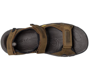 KEEN Men's Targhee III Open Toe Leather Sport Sandal | Bison Mulch