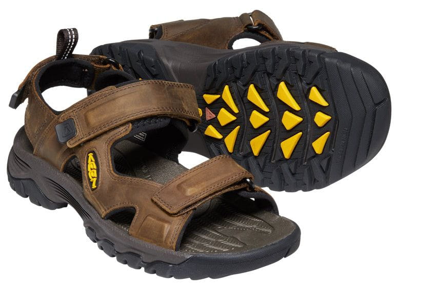 KEEN Men's Targhee III Open Toe Leather Sport Sandal | Bison Mulch