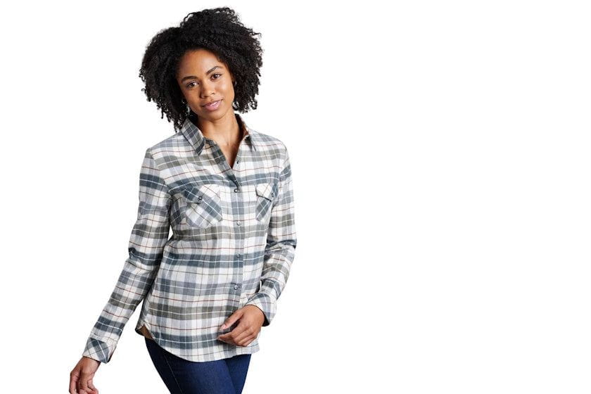 KÜHL Women&#39;s Tess Flannel Long Sleeve Shirt | Sage
