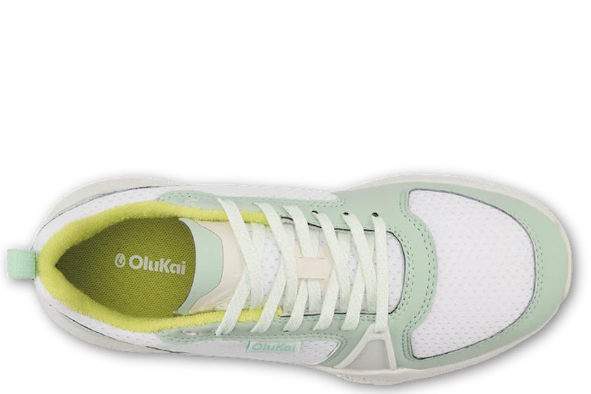 OluKai Women's ‘Anau Pickleball Shoes | Bright White Pale Mint