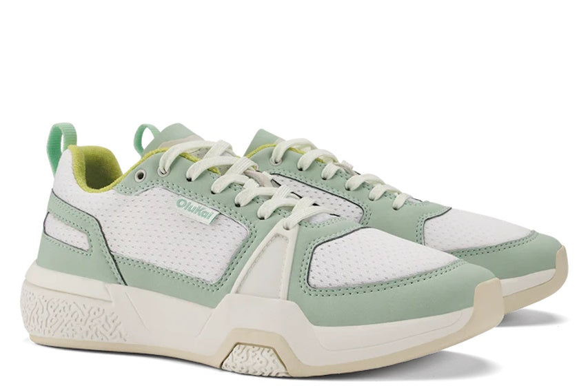 OluKai Women's ‘Anau Pickleball Shoes | Bright White Pale Mint