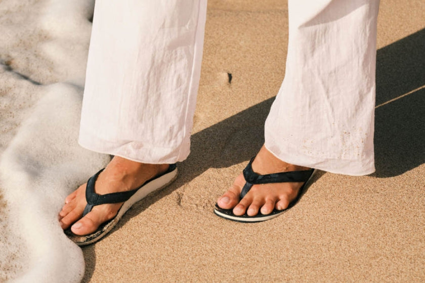 OluKai Women's Southshore Waterproof Leather Sandal | Indigo