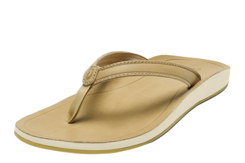 OluKai Women's Southshore Waterproof Leather Sandal | Toasted Coconut