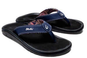 OluKai Men's Ohana Flip Flop Sandal | Navy Onyx