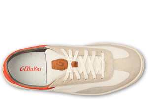 OluKai Men’s Pūnini Sneaker | Off White Molten Orange