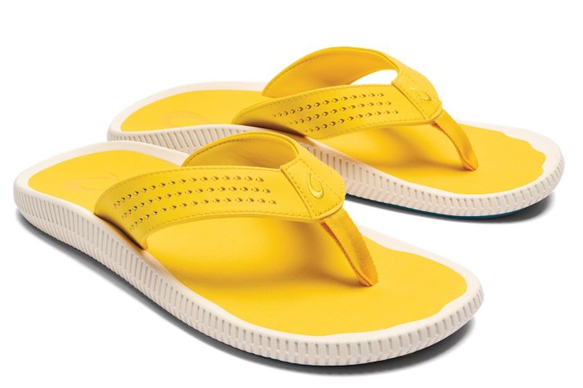 Olukai Men's Ulele Sandal Sandal | Yellow Hibiscus