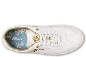 OluKai Women's Hā‘upu Leather Sneaker | White