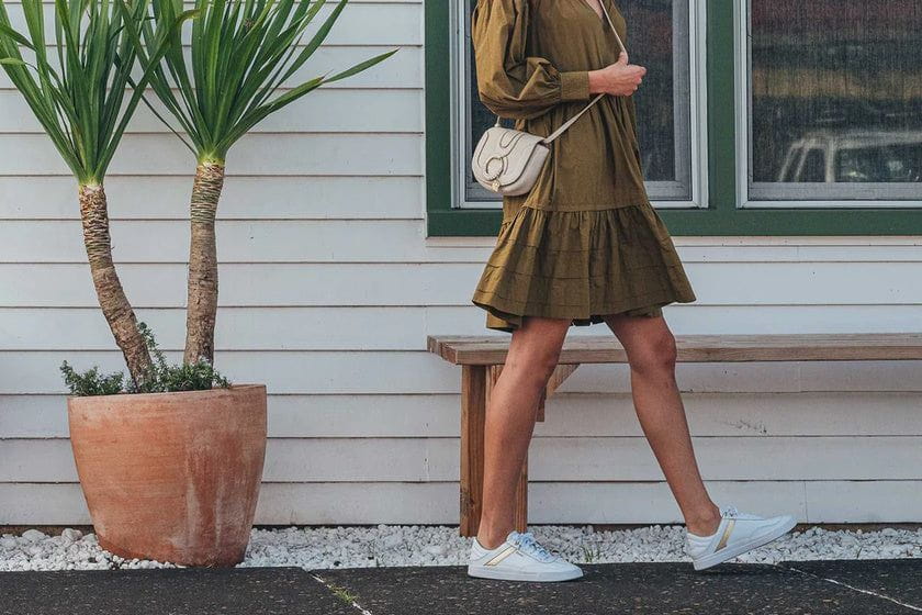 OluKai Women's Hā‘upu Leather Sneaker | White