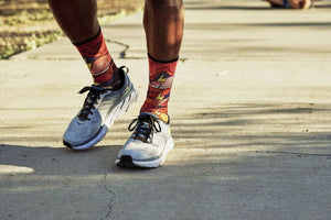 Smartwool Athlete Edition Run Print Crew Socks | Tandoori Orange