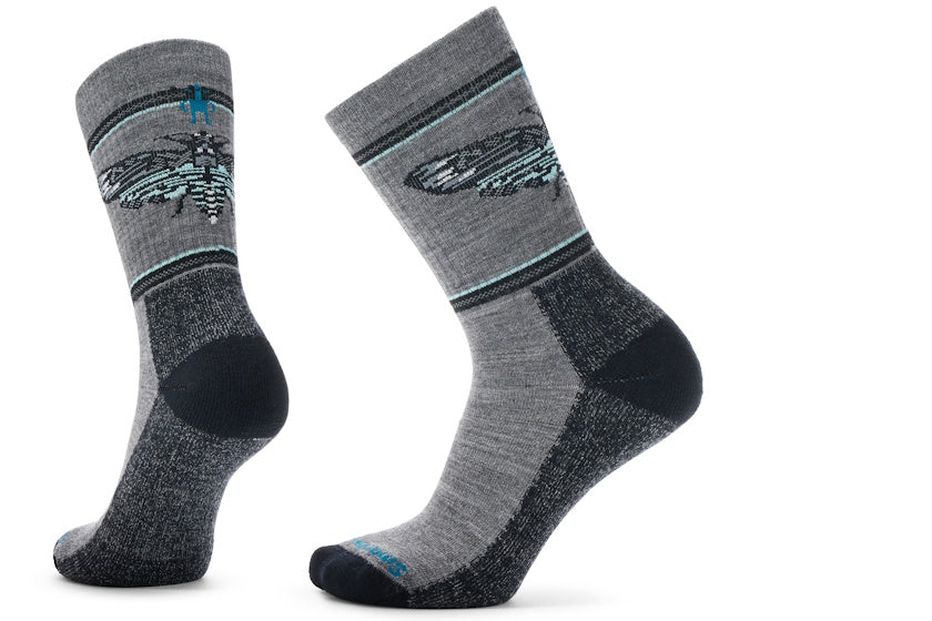 Smartwool Everyday Mystic Moth Crew Socks | Medium Grey