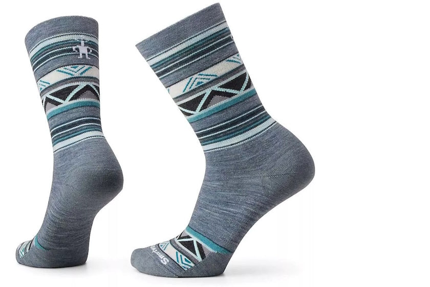 Smartwool Everyday Zig Zag Valley Crew Socks | Pewter Blue