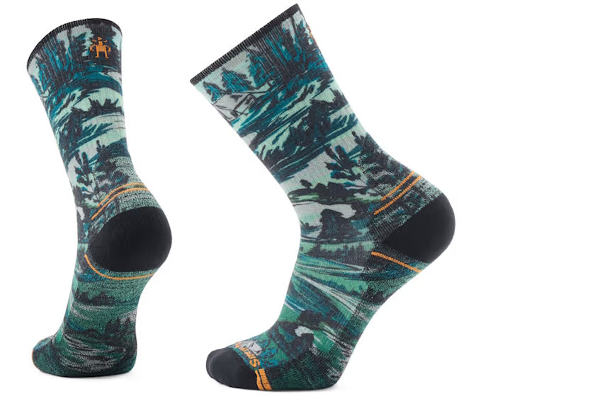 Smartwool Hike Campground Print Crew Socks
