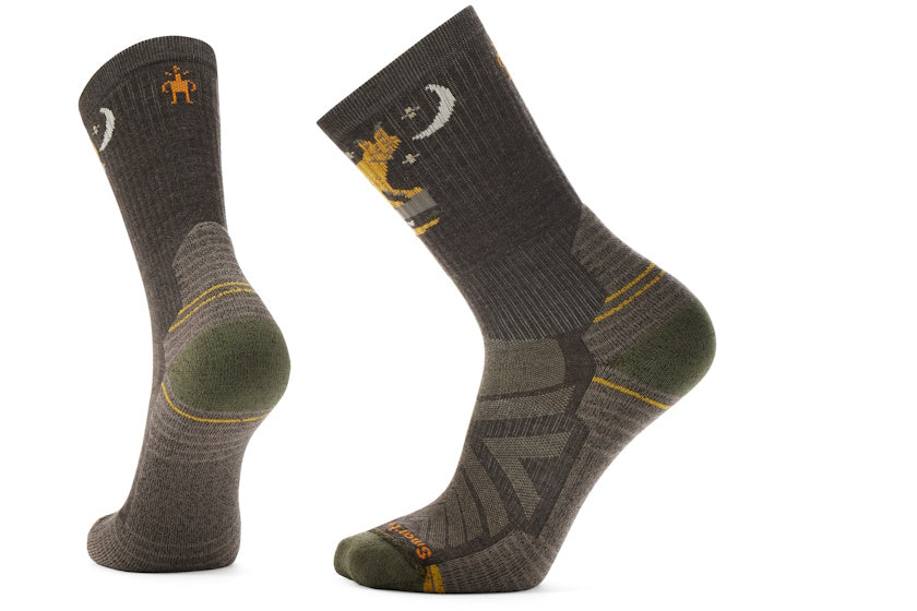 Smartwool Hike Light Cushion Nightfall in the Forest Crew Socks | Chestnut