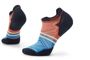 Smartwool Run Targeted Cushion Low Ankle Pattern Socks | Orange Rust