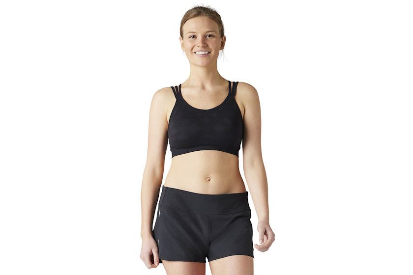 Smartwool Women&#39;s Merino Sport Seamless Strappy Bra | Black