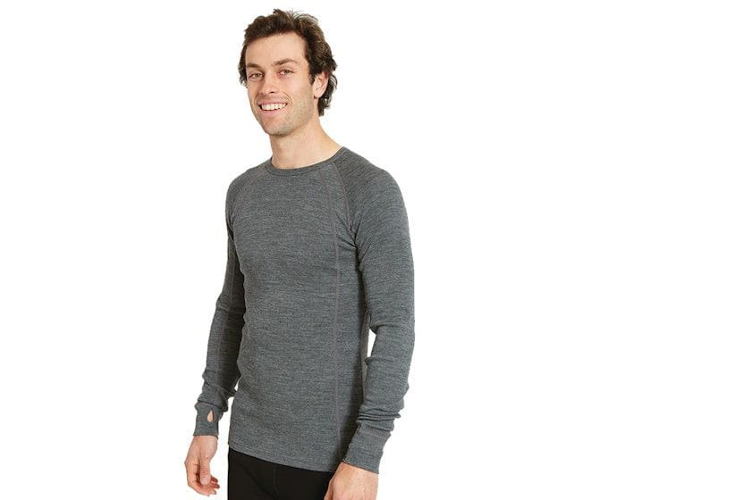 XTM Men's Merino 230 Wool Long Sleeve Thermal Top | Dark Grey