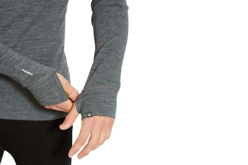 XTM Men's Merino 230 Wool Long Sleeve Thermal Top | Dark Grey