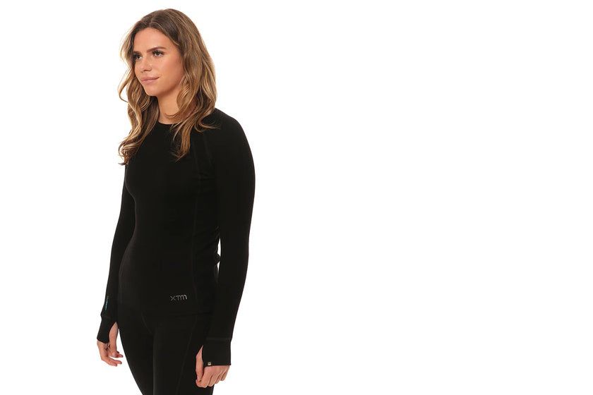 XTM Women's Merino 230 Wool Thermal Long Sleeve Top | Black
