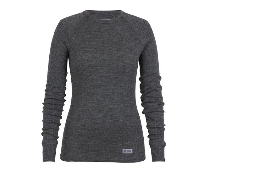 XTM Women's Merino 230 Wool Thermal Long Sleeve Top | Mid Grey Marle