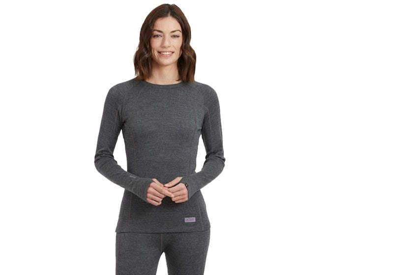 XTM Women's Merino 230 Wool Thermal Long Sleeve Top | Mid Grey Marle