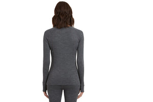 XTM Women's Merino 230 Wool Thermal Long Sleeve Top | Mid Grey Marle