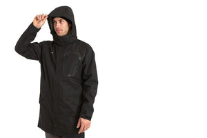 XTM Unisex Innisfail Tri-Layer 3/4 Length Rain Jacket | Black
