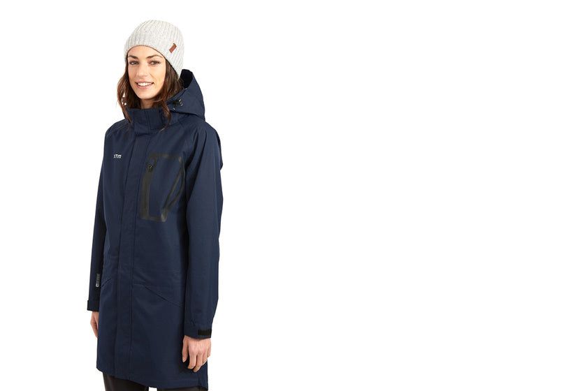 XTM Unisex Innisfail Tri-Layer 3/4 Length Rain Jacket | Navy