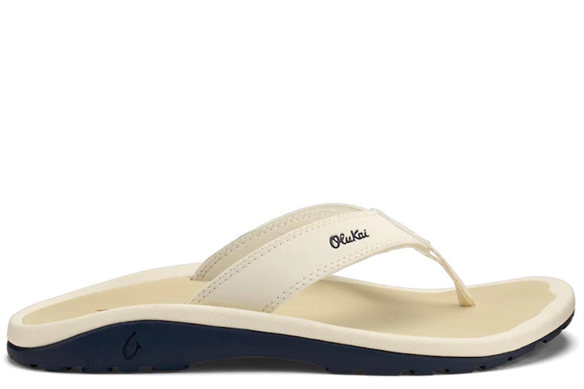 OluKai Men&#39;s Ohana Flip Flop Sandal | White Sand Deepest Depths