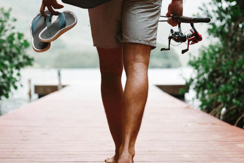 Olukai Men's Ulele Sandal Sandal |  Slate Blue Charcoal