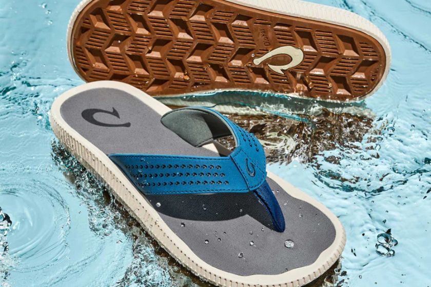 Olukai Men's Ulele Sandal Sandal |  Slate Blue Charcoal