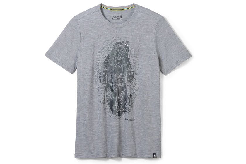 Smartwool Men’s Always Explore Short Sleeve Tee | Bear Light Grey Heather