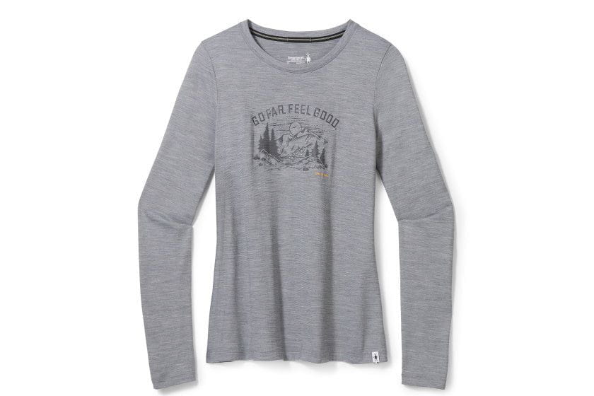 Smartwool Women’s Wilderness Summit Long Sleeve Tee | Light Grey Heather