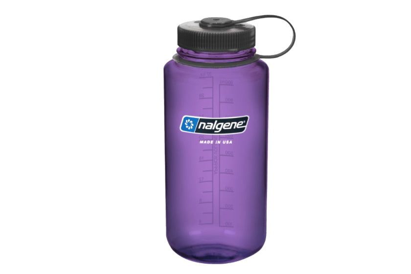 Nalgene Tritan Wide Mouth 1L Drink Bottle | Purple with Black