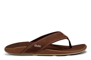 OluKai Men's Nui Leather Sandals Sandal Rum Rum 
