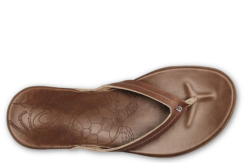 OluKai Women's Honu Leather Flip Flop Sandal