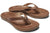 OluKai Women's Honu Leather Flip Flop Sandal | Tan leather sandal