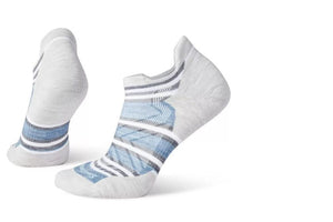 Smartwool Women's Run Targeted Cushion Stripe Low Ankle Socks Socks Stripe Mist Blue 